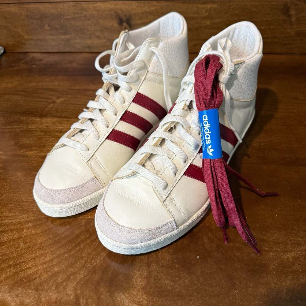 Adidas Jabbar Hi 'España' RFEF Home White Burgundy Sneakers